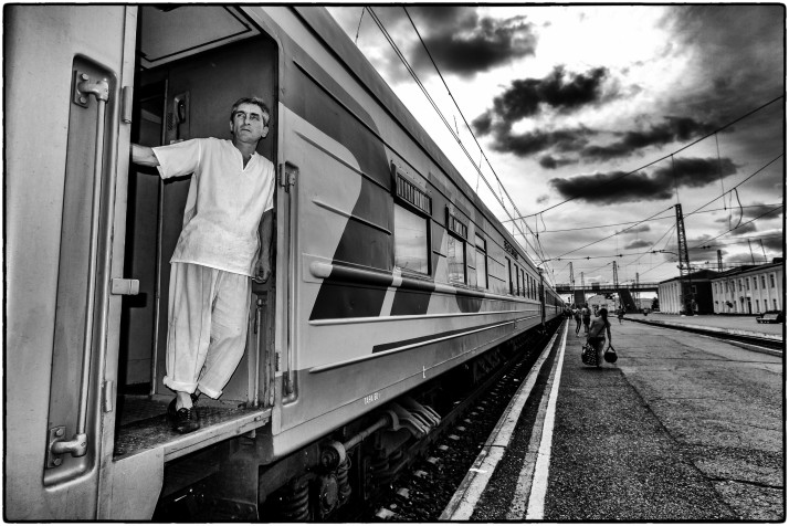Chef at the Trans-Siberian rail wail, between Moscow and Khabarovsk. CC 2.0 photo by Leidolv Magelssen.