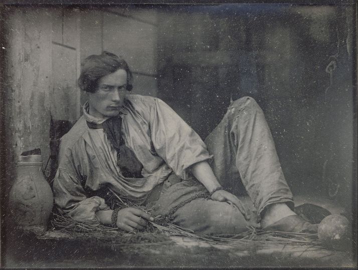 Louis Dodier as a prisoner, 1847. Public domain daguerrotype photo by Louis Adolphe Humbert de Molard.